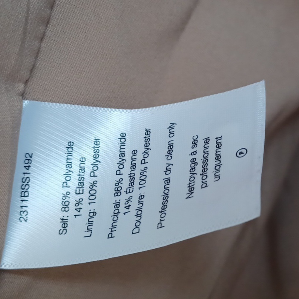 Veronica Beard Miller Dickey Jacket Blazer SZ 14 Double Breasted Khaki Camel - Picture 12 of 16